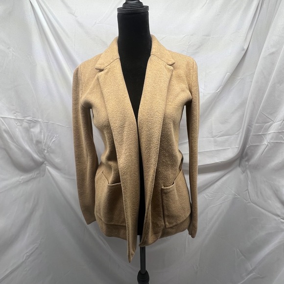 Banana Republic Sweaters - Banana Republic Women's XXS Tan Knit Collarless Open Front Cardigan Blazer